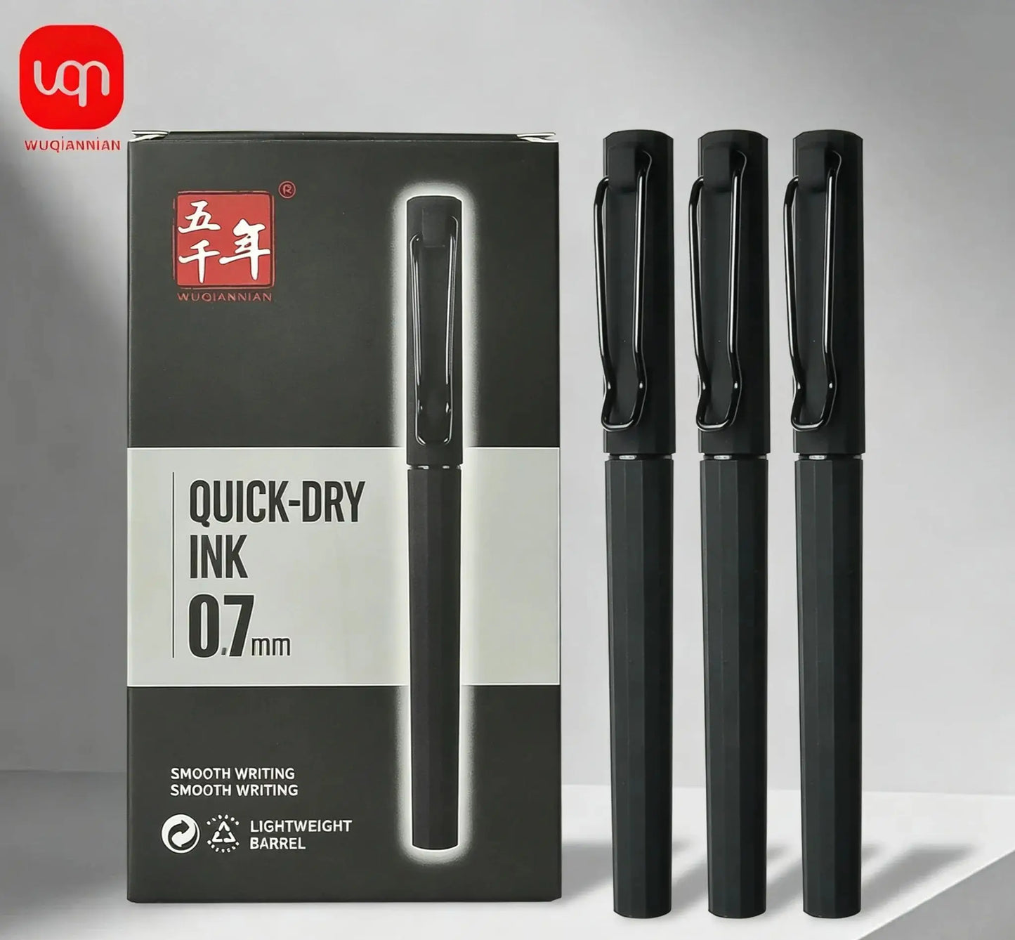 WQN-2/5/10PCS Simple Black Gel Pens, Smooth Writing, Comfortable to Hold, Signature Pens for School and Office Supplies