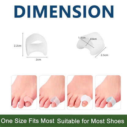 Pexmen 2Pcs Gel Toe Separator Pinky Toe Spacers Little Toe Cushions for Preventing Rubbing Relieve Pressure Foot Care Tool