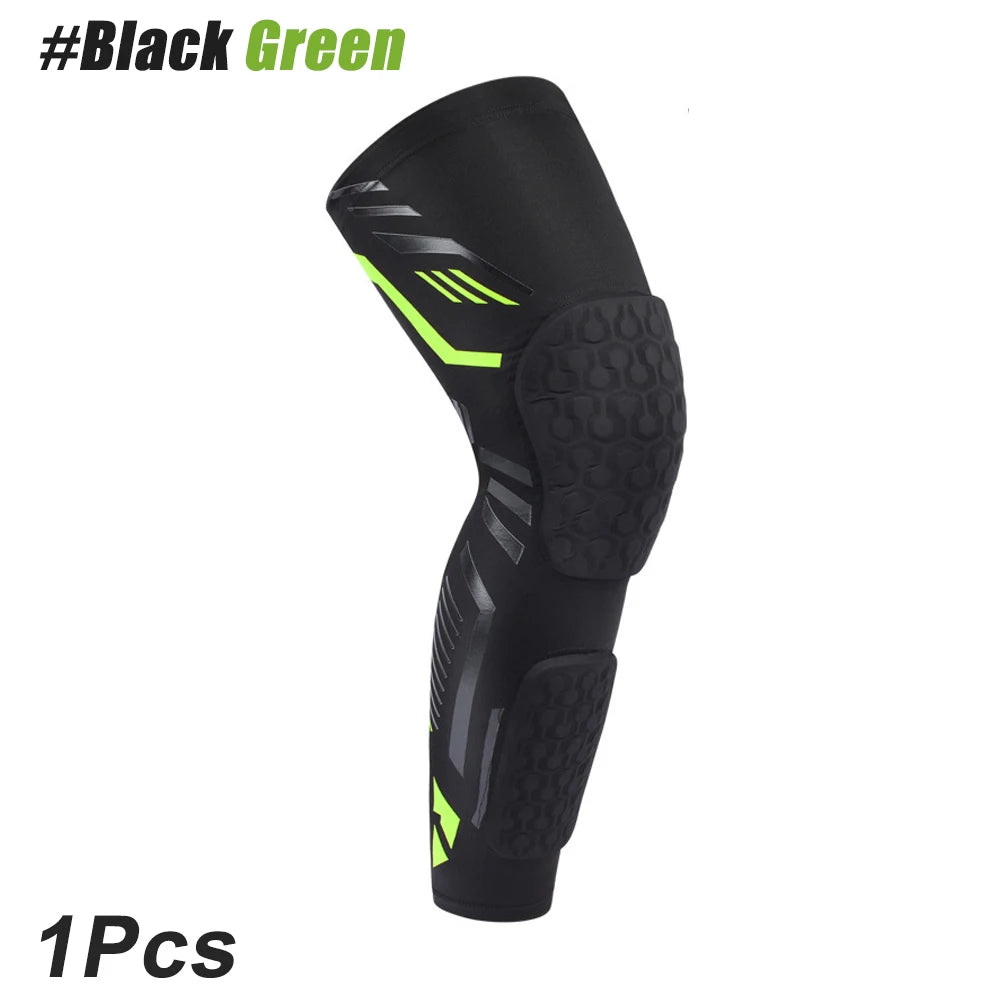 1PC Knee Compression Sleeve with Padded Protection - Breathable Leg Support for Basketball,Football,Running,Sport- Youth & Adult