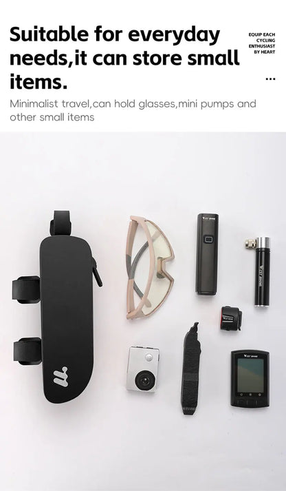 WEST BIKING Bike Top Tube Bag TPU Cycling Front Bag With Screws or Straps Waterproof Windproof Gravel Road Bike Top Frame Bag