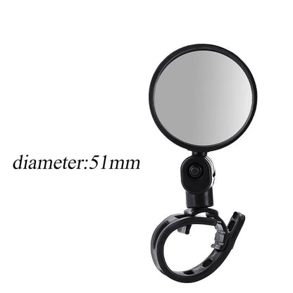 2pcs Adjustable Rotate Bicycle Auxiliary Rearview Mirror Handlebar Mount Wide-Angle Convex Cycling Rear View Mirrors Accessories