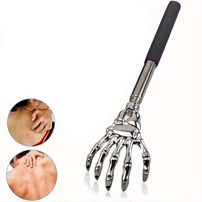 silvery Telescopic Back Scratcher,  Portable Extendable Stainless Steel  Scratchers for Men Women ，Mothers Gifts，Gifts For Men，G