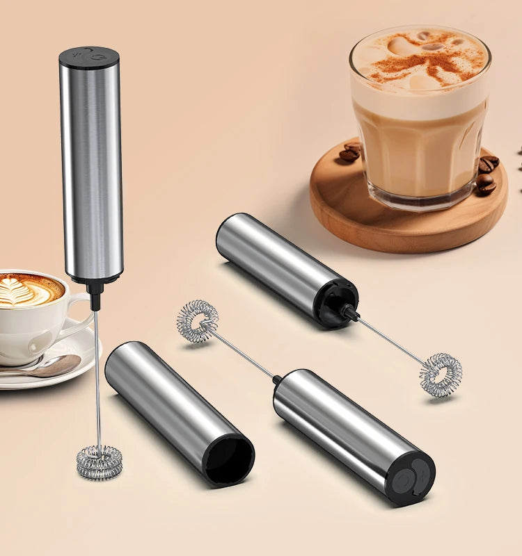 Kitchen Powerful Stirrer Milk Frother Handheld Foam Maker for Lattes Whisk Drink Mixer Coffee Electric Rechargable Egg Beater