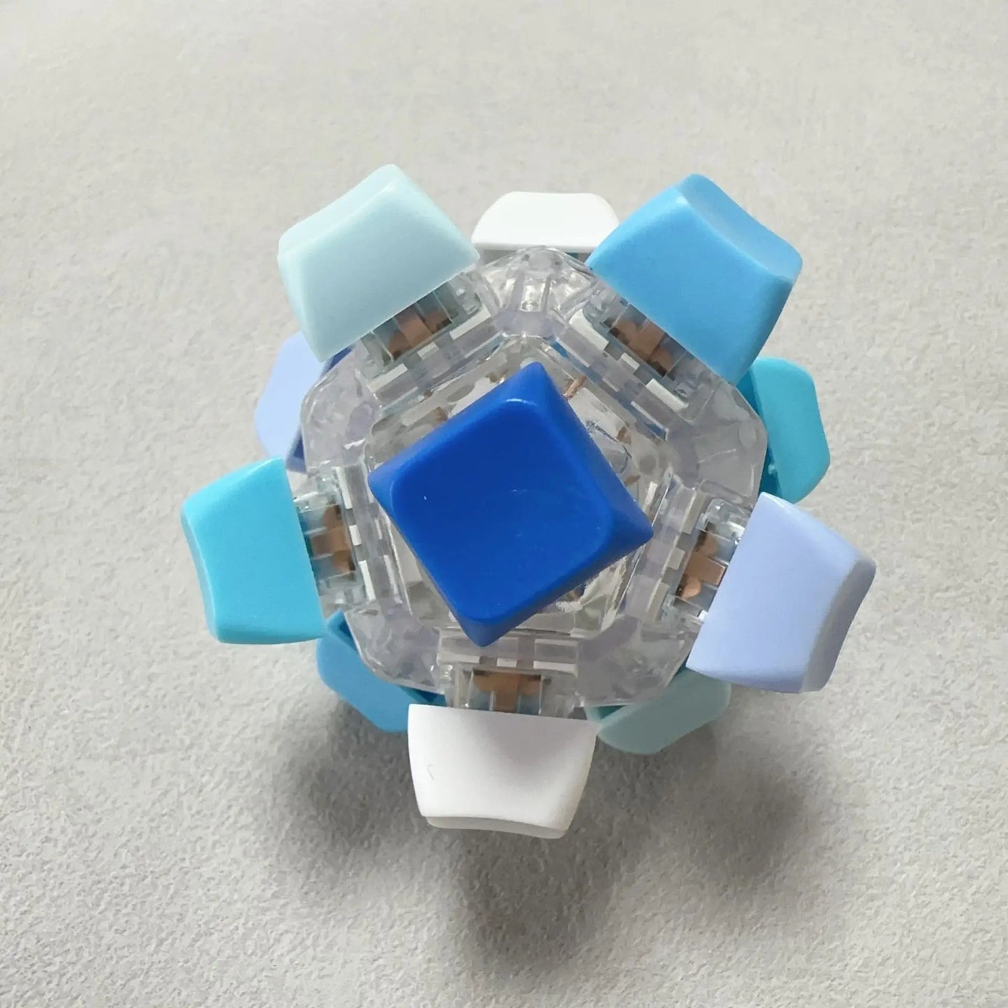Decompression Button 12 Key Cube Ball Decompression Button Keyboard Ball Fingertip Press Button Axis Tester Toy Surprise