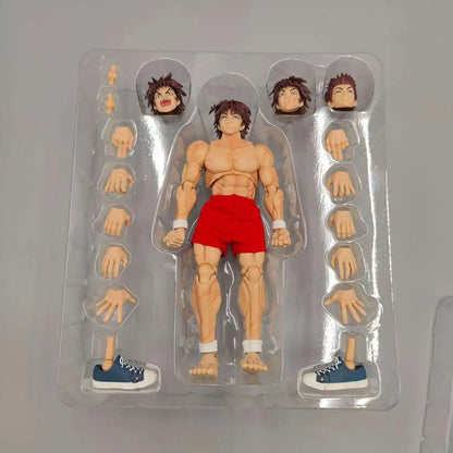 kucikuji 1/12 Scale Anime Baki Hanma Oni Action Figure Real Man Assembly Model Figurine Office Desktop Decoration Ornaments