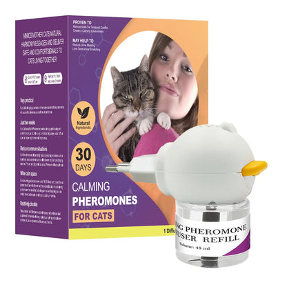 Pet Soothing Liquid, Cat and Dog Soothing Liquid, Felomon Anti Stress Prevention, Cat Urine, Electric Heating Set