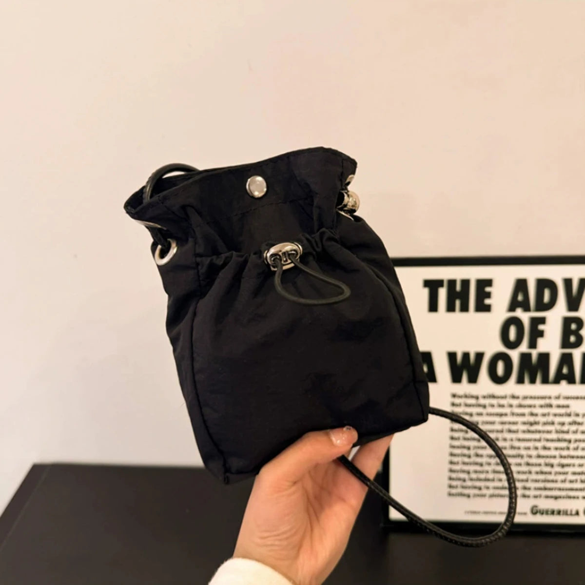 Nylon Crossbody Bag Soft Mini Phone Wallet Multifunctional Square Shoulder Bag Crossbody Purse Canvas Purse Messenger Bag