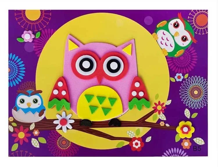 10/20pcs/lot 3D EVA Foam Sticker DIY Cartoon Animal Puzzle for Children Kids Multi-patterns Styles Toys for Children Gift