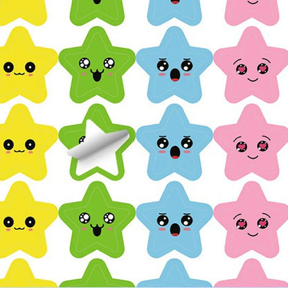 450-3000 Sheet Happy Face Stars Reward Sign Stickers Pack DIY Skateboard Suitcase Stationery Decals Decor Phone Laptop Gift Toys