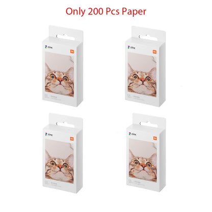 Original 100% Xiaomi ZINK Pocket Printer Paper Self-adhesive Photo Print 50pcs Sheets Xiaomi 3-inch Mini Pocket Photo Printer CN