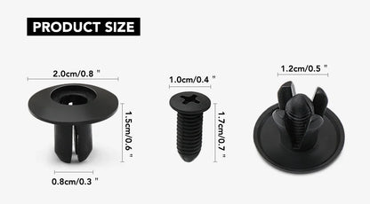 Car Bumper Fender 8mm Hole 1000/500/50Pcs Plastic Rivets Fastener Screw Door Trim Panel Retainer Fastener Clips Car Accessories