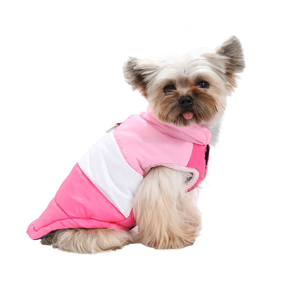 Dog Clothes For Autumn Winter Warm Pets Jacket With D-ring Outdoor Waterproof Puppy Vest Coat For Small Medium Dogs Yorkshire