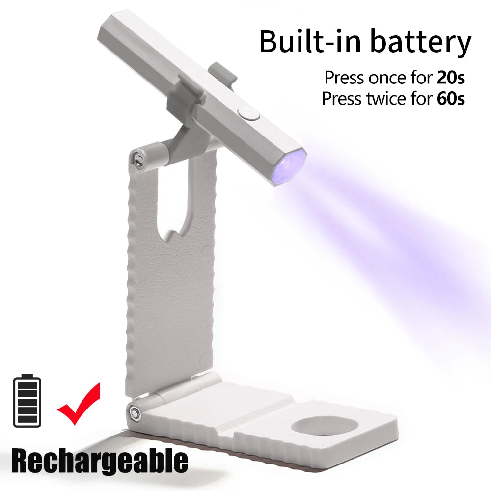 YIKOOLIN Handheld Nail Lamp UV LED Nail Light for Curing All Gel Polish USB Rechargeable Quick Dry Manicure Machine Nail Art