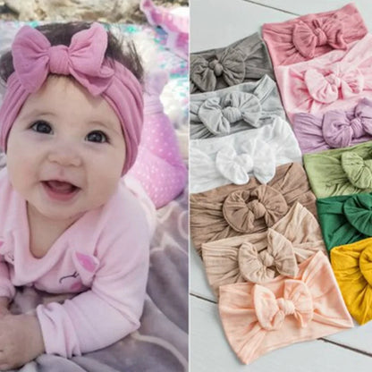 Baby Headband Girls Headwear Hair Accessory Bow Knot Bandage Infant Newborn Toddlers Clothes Kids Rabbit Ear Photo Props