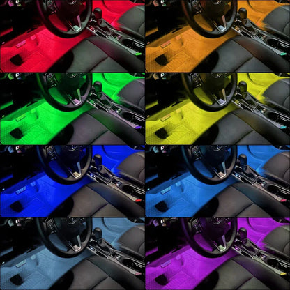 Neon 36 48 72 LED Car Interior Ambient Foot Light Wireless Remote Music APP Control Auto RGB Atmosphere Decorative Lamp