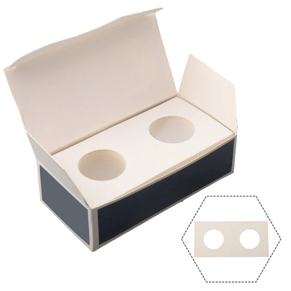 1 Set Coin Storage Stamp Holder Square Cardboard Case Coin Album Collection Coin Holders Flip Clip Coin Capsules Cover Storage