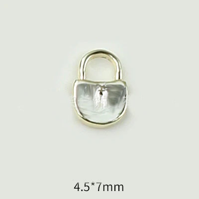 20pcs Alloy Key Lock Shape Nail Art Charm 3D Gold/Silver Iron Sheets Love Key Lock Nail Decor Parts DIY Luxury Nail Parts