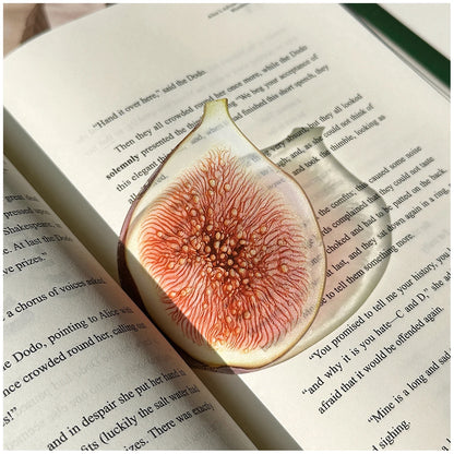 Delicate Transparent Acrylic Apple Bookmark Reading Mark Student Gift Premium Feeling Cute Grape Tomato Bookmarks