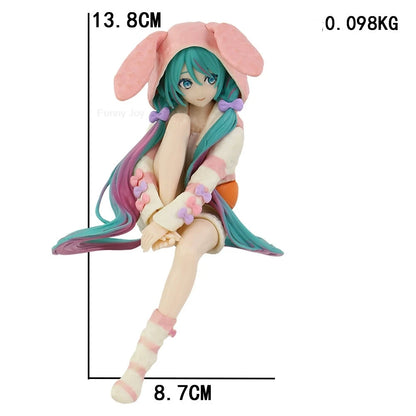 Anime Figure Cherry Blossoms Dress Action Figures Kawaii Swimsuit Vocaloid PVC Collectible Model Toys Girl Gift