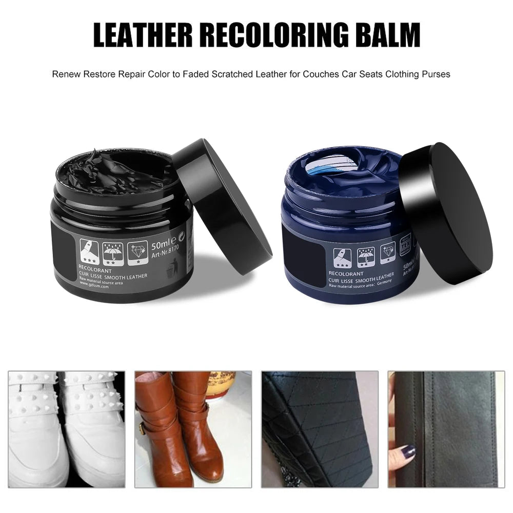 50ml Car Leather Repair Gel Kit Color Repair Home Car Seat Leather Dye Repair Refurbishing Cream Paste Leather Cleaner Car Paint