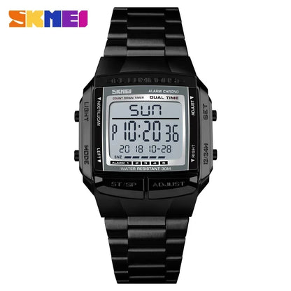 SKMEI 1381 Luxury Digital Watch for Men Sports Electronic Waterproof LED Display Wristwatches Mens Countdown Clock Reloj Hombre
