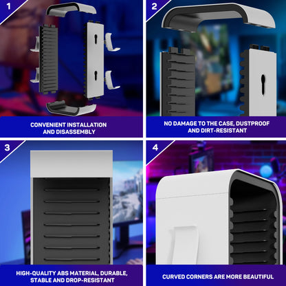 LinYuvo Game Storage Tower - Universal Video Game Organizer for PS4, PS5, Xbox, Switch and Blu-Ray - Holds 18 Disks