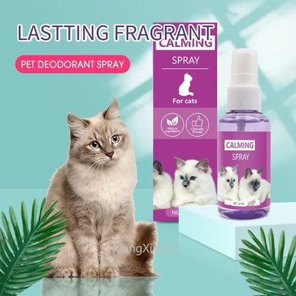 60ml Calming Spray Feline Anti Stress Pheromone Emotional Soothing Spray Health Cleaning Supplies for Cats