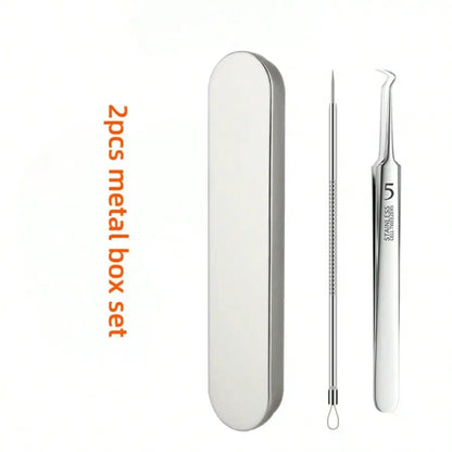 1/3/8PCS stainless steel blackhead removal tool kit, blackhead clip, tweezers, beauty face blackhead remover, acne needle tool