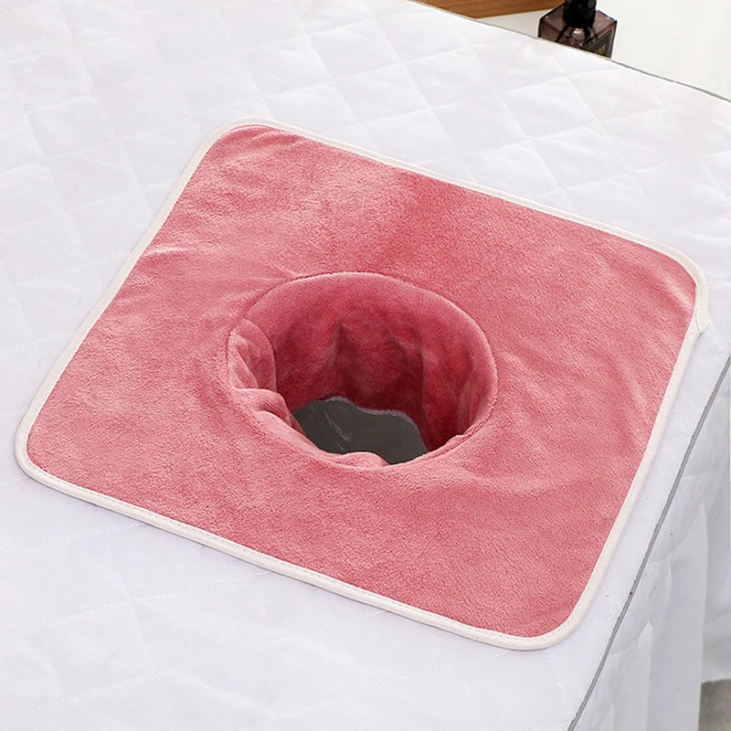 40*80cm Thickened Beauty SPA Massage Table Planking Face Towel With Hole Bed Bandana