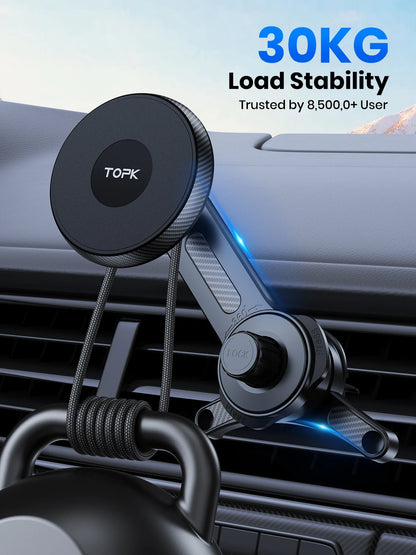 TOPK Magnetic Car Phone Holder for Magsafe Phone Mount ,Air Vent Car Phone Holder,Car Cradle for iPhone 15/14/13/12 Series