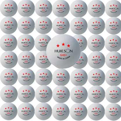 New Huieson 3 Star 20~100 PCS ABS 40+ Material Professional Table Tennis Balls TTF Table Tennis Ping Pong Balls For Competition