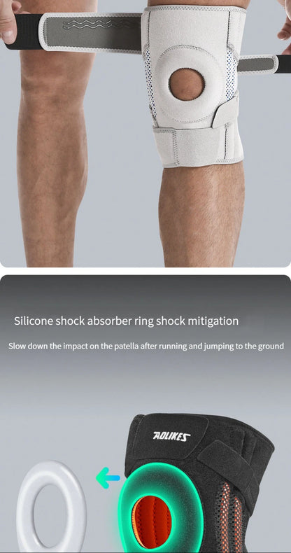 AOLIKES 1PCS NEW Knee Brace with Side Stabilizers & Patella Gel Pads,Knee Support for Cycling,Running,Climbing