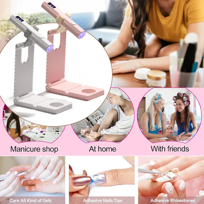 YIKOOLIN Convenient Handheld Nail Dryer Lamp UV/LED Nail Curing All Gel Polish Nail Art Tool Nail Art Convenient Nail Lamp