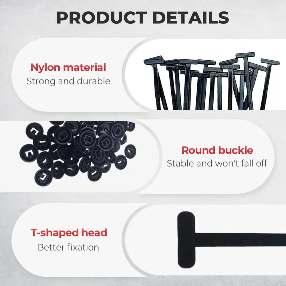 500PCS Nylon Cable Zip Self-Locking Heavy Duty Zip Ties Indoor & Outdoor General Purpose Cable Tie Buckles Releasable UV Resista