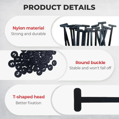 500PCS Nylon Cable Zip Self-Locking Heavy Duty Zip Ties Indoor & Outdoor General Purpose Cable Tie Buckles Releasable UV Resista