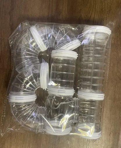 Hamster Coop External Pipelines Can Be Randomly Spliced DIY Landscape Design Pipes Hamster Cage Modification Movement Tunnel