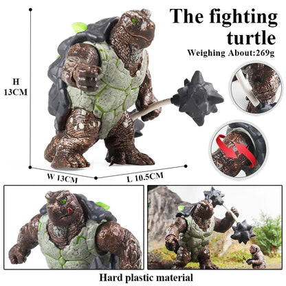 Oenux Simulation Dinosaur Dragon Turtles Fire Bull Orangutan Magma Golem Animal Model Action Figures Pvc Collection Kid Toy Gift