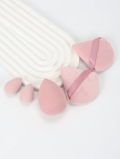 5Pcs Professional Makeup Sponge Set - Soft, Gentle, Multi-Purpose Tools for Perfect Foundation, Powder and Blush Application