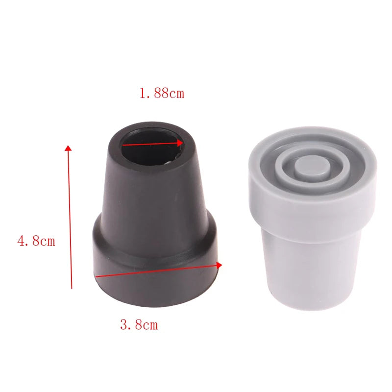1/2Pcs 19mm Antiskid Rubber Crutch Tip Pad Durable Rubber Anti-Slid Heavy Duty Canes Replacement For Walking Stick Crutch