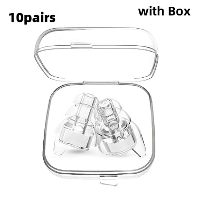 HUAK Silicone Earplugs High Fidelity with Storage Box for Concerts Musicians Motorcycles Noise Sensitivity Conditions and More