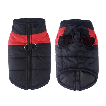 Warm Winter Dog Jacket For Winter Padded Pet Vest Coat For Small Large Dogs Waterproof Pets Clothes With D-ring Golden Retriever