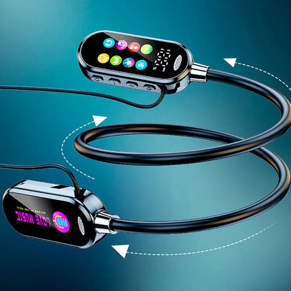 Color Screen Bluetooth 5.4 Earphones Neckband Headphones Wireless Headsets Noise Reduction Earbuds for Live Earphone Monitor