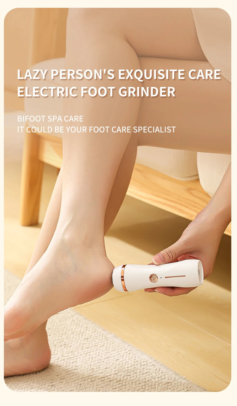 HOMEFISH Electric Foot Grinder Automatic Foot Callus Rubbing Pedicure Dead Skin Callus Remover for Foot Rechargeable Foot Beauty
