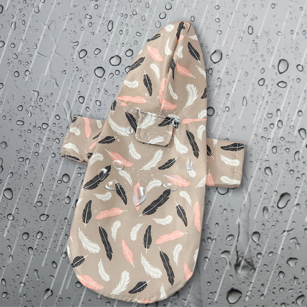 Cartoon Printed Dog Raincoat for Small Dogs Waterproof Pet Clothes Poodle Puppy Pomeranian Raincoats chubasquero para perros