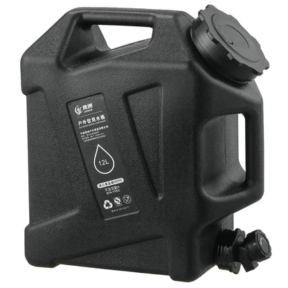 12L Camping Water Container Outdoor Water Bucket Large Capacity Portable Water Bag Detachable Faucet Picnic Drive Water Tank