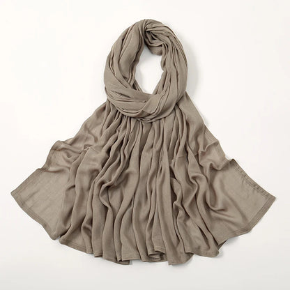 Fashion Modal Hijab Rayon Cotton Shawls Muslim Hijabs For Women Plain Scarf Big Size Headscarf Islamic Turban Headband 190*85cm