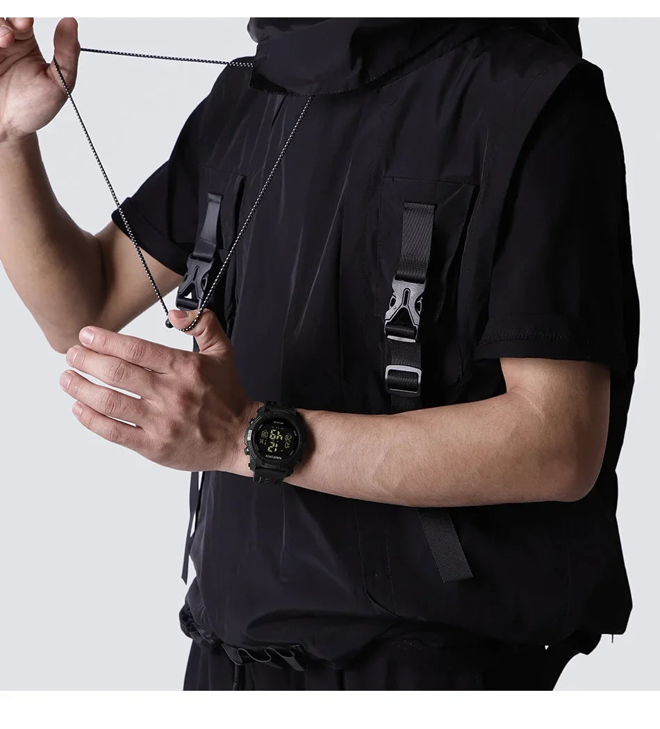 NAVIFORCE NF7104  Men's LCD Digital Casual Date and Week Alarm Waterproof Silicone Strap Electronic Watch