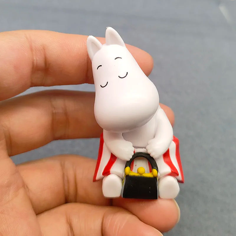 Moominses Shoulder-to-shoulder Sitting Doll Hippo Model Action Figures Collectible Desktop Ornaments