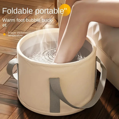 Foldable Portable Folding Foot Soak Bath Tub with Heat Preservation - Multifunctional Deep Basin, Foot Spa Bucket Massagem