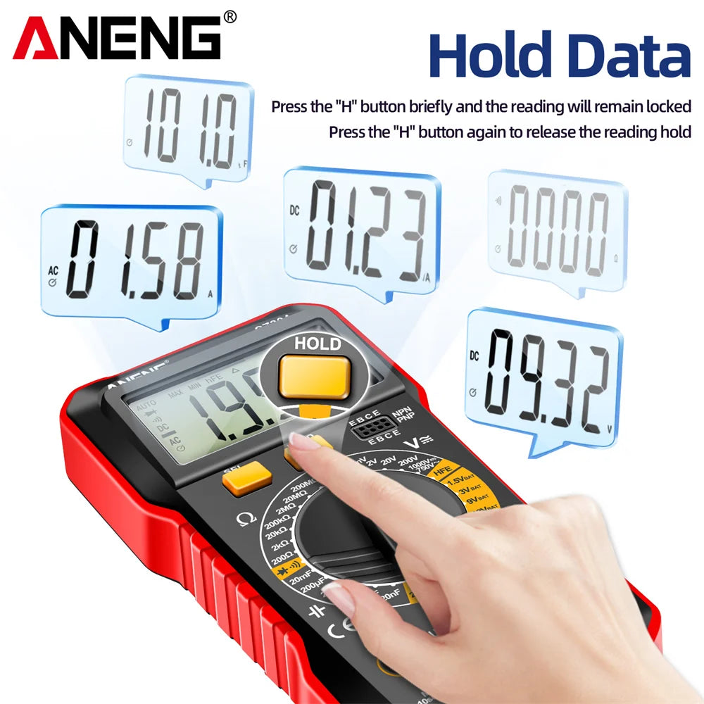 ANENG SZ304 Digital 2000 Counts Multimetes AC/DC Votage Current Resistance Ohm NCV High Precision Professional Multimetro Tester